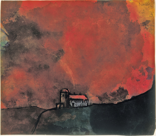  Emil Nolde (1867–1956, Germany), Romantic Landscape with a Fort, ca. 1944–1945.