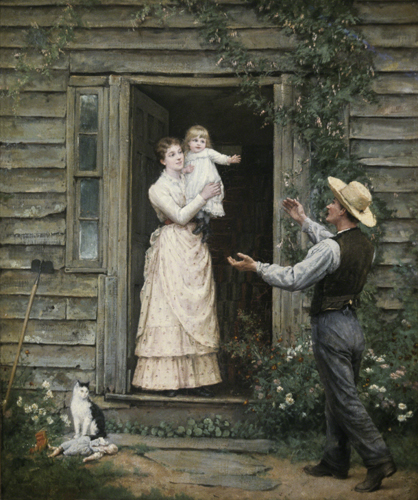 Jennie Augusta Brownscombe, Homecoming, 1885. 