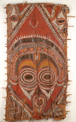 Papua New Guinea, East Sepik Province, Abelam People, Korumbo gable painting, 1900s.